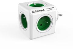 CubeNest PowerCube Original rozbočka-5ti zásuvka, zelená