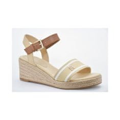 Tommy Hilfiger Sandále béžová 40 EU Webbing Wedge