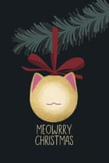 Pelcasa Meowrry Christmas Bauble (Black, Gold) - 50x70 cm 