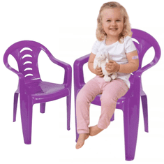 PSB Detská záhradná stolička fialová 