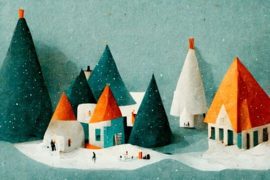 Pelcasa Cute Paper Village - 30x40 cm