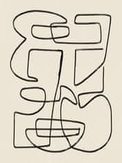 Pelcasa Warm Abstract Line Art - 70x100 cm 