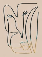 Pelcasa Line Art Face Study - 70x100 cm 