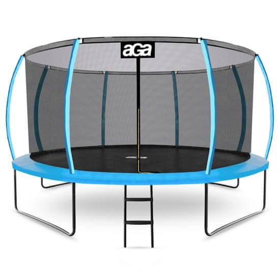 Aga SPORT EXCLUSIVE Trampolína 430 cm Svetlomodrá + ochranná sieť + rebrík