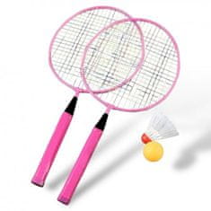 GGV  Badmintonové rakety set, ružová