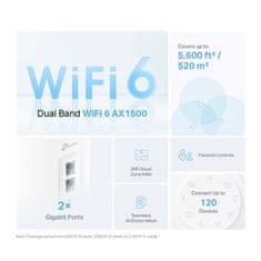 TP-LINK Wi-Fi router Deco X10(1-pack) AX1500, WiFi 6, 2x GLAN, 2,4/5GHz