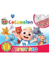 CoComelon Cocomelon - veľký pracovný zošit ARTIST PAD s nálepkami a omaľovánkami, A3 