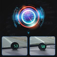 JOIRIDE® Automatický tachometer s podsvietením do auta s protišmykovou podložkou (63,8 × 61,7 × 47 mm) | SPEEDMETER