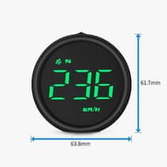 JOIRIDE® Automatický tachometer s podsvietením do auta s protišmykovou podložkou (63,8 × 61,7 × 47 mm) | SPEEDMETER