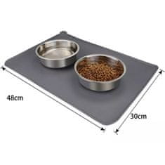 HARLEY® Protišmyková silikónová umývateľná podložka na kŕmenie domácich zvierat (48 x 30 cm) | KIBBLEMAT