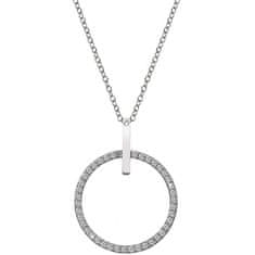 Hot Diamonds Strieborný náhrdelník s pravým diamantom Flora DP718 (retiazka, prívesok)