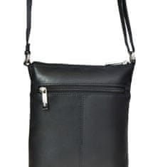 Dámska kožená crossbody kabelka 7001 Black