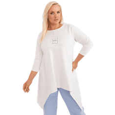 RELEVANCE Dámska plus size blúzka s 3/4 rukávmi ecru RV-TU-9089.87_408229 Univerzálne