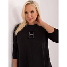 RELEVANCE Dámska plus size blúzka z bavlny čierna RV-TU-9089.87_408247 Univerzálne