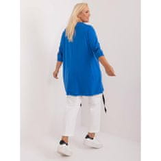 RELEVANCE Dámska plus size blúzka s rozparkami tmavomodrá RV-TU-7598.94_407983 Univerzálne