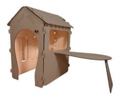 KIK KX3831 Záhradný drevený domček pre deti s tabuľou a stolom