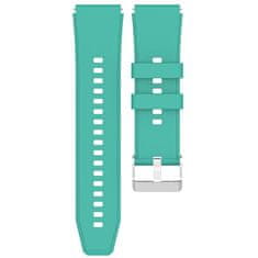 4wrist Silikonový řemínek se stříbrnou sponou 22 mm - Turquoise