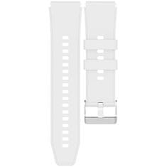 4wrist Silikonový řemínek se stříbrnou sponou 22 mm - White