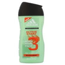 Adidas Adidas - Hair & Body Active Start Shower Gel, Shampoo, Face Wash - Shower gel and shampoo for men 3 in 1 250ml 