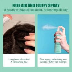 Netscroll 2 v 1 Suchý šampón a sprej pre mäkké a zdravé vlasy, suchý šampón zabezpečuje mimoriadny objem vlasov a sviežosť, vhodný pre ženy aj mužov, zabraňuje suchým končekom, FluffySpray