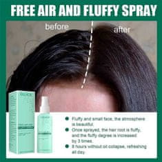 Netscroll 2 v 1 Suchý šampón a sprej pre mäkké a zdravé vlasy, suchý šampón zabezpečuje mimoriadny objem vlasov a sviežosť, vhodný pre ženy aj mužov, zabraňuje suchým končekom, FluffySpray