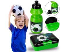 STARPAK Futbal Zelený set fľaša 350ml + desiata box STARPAK 