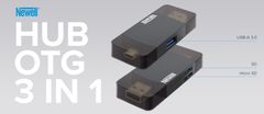 Newell OTG Hub 3v1 čítačka SD microSD