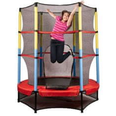 KIK KX3936_1 Detská záhradná trampolína 140 cm červeno-modrá