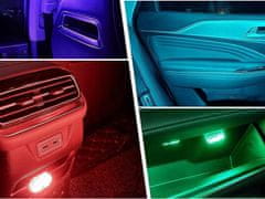 Verk  10105 Osvetlenie do interiéru auta, dotykové, 6 LED, RGB