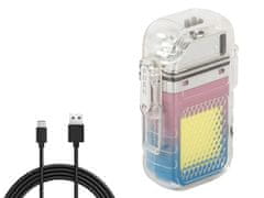 Verk  24478 Plazmový vodeodolný USB zapaľovač s LED COB svietidlom