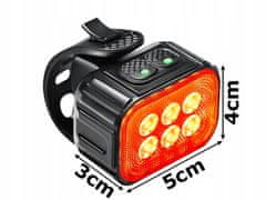 Verk  14489 Sada LED osvetlenia na bicykel IP65, USB 2 ks