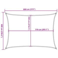 Vidaxl Tieniaca plachta 160 g/m² obdĺžniková žltá 6x8 m, HDPE