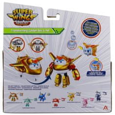 Alpha Group Super Wings Transforming Character Golden Boy mit Pet