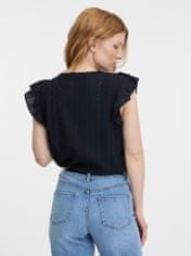 Orsay Tmavomodré dámske tričko s volánom XS