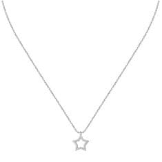 La Petite Story Slušivý strieborný náhrdelník s hviezdičkou Silver LPS10AWV14