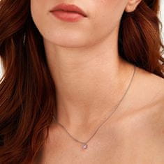 La Petite Story Strieborný náhrdelník s ružovým zirkónom Silver LPS10AWV10