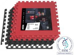 Hs Hop-Sport Podložka puzzle EVA 1cm čierno/červená - 6 ks