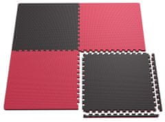 Hs Hop-Sport Podložka puzzle EVA 2cm - 4 ks čierno/červená