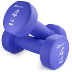 Hs Hop-Sport Sada neoprénových fitness činiek 2x4kg 