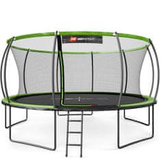Hs Hop-Sport Záhradná trampolína 16 ft (488 cm) pumpkin - zeleno/čierna s vnútornou ochrannou sieťou