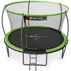 Hs Hop-Sport Záhradná trampolína 12 ft (366 cm) pumpkin - zeleno/čierna s vnútornou ochrannou sieťou
