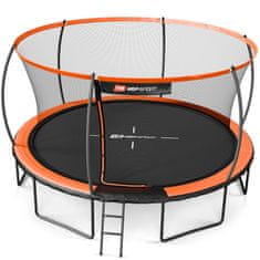 Hs Hop-Sport Záhradná trampolína 14 ft (427 cm) pumpkin - oranžovo/čierna s vnútornou ochrannou sieťou