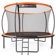 Hs Hop-Sport Záhradná trampolína 12 ft (366 cm) pumpkin - oranžovo/čierna s vnútornou ochrannou sieťou
