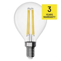 EMOS LED žiarovka Filament Mini Globe / E14 / 3,4 W (40 W) / 470 lm / Neutrálna biela