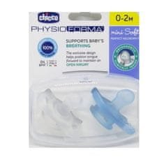 Chicco Chicco PhysioForma Mini Soft Blue Silicone Suck 0-2Meses 2 Units 