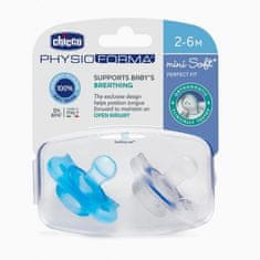Chicco Chicco PhysioForma Mini Soft Blue Silicone Pacifier 2-6 Months 2 Units 