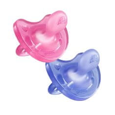 Chicco Chicco Physio Soft Pacifier Pink 12m+ 2 Units 