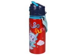 Paw Patrol Psi patrol Hliníková fľaša na vodu, fľaša s náustkom, na popruhu 600 ml