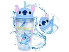 Disney Disney Stitch Priehľadný pohár so slamkou/kojcom 450 ml 