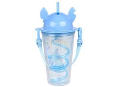 Disney Disney Stitch Priehľadný pohár so slamkou/kojcom 450 ml 
